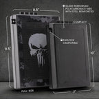 STOPBOX Gun Safe Alternative - Tactical Handgun Storage, Instant Access Portable Gun Case, TSA Compliant Gun Lock Box for Quick Handgun Access | SKULL CAMO + BLACK (2 Pack) | Full + Compact