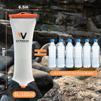 Water Bag 3L Compatible with Sawyer Squeeze Water Filter, Durable TPU Material, BPA & PVC Free Squeeze Pouch, Collapsible Hydration Canteens for Camping Hiking Cycling Fishing or Traveling