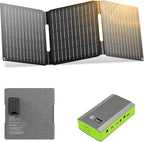 ZeroKor Portable Power Bank with AC Outlet, 110V Portable Laptop Battery Bank with Solar Charger Backup Power Source for Outdoor Smart Devices Tent Camping Backpacking Emergency