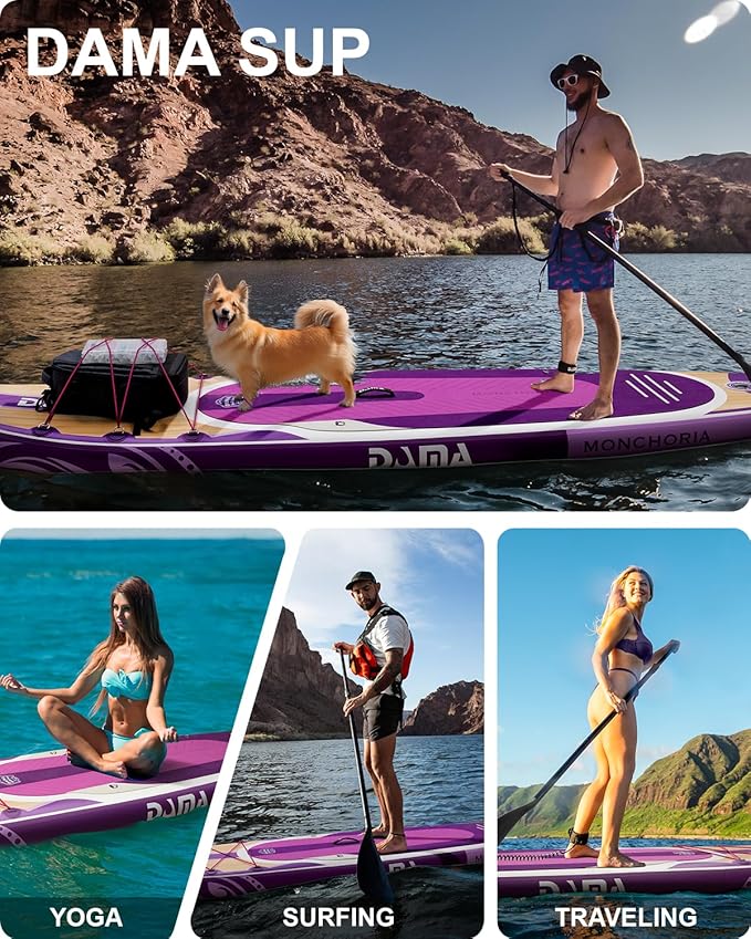 DAMA 11'*34"*6" Stand Up Paddle Board, Inflatable Paddle Board,Inflatable Paddle Boards for Adults w/a Wide, Smooth and Non Slip Deck, Versatile Styles, Suitable for Adults