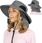 SUN CUBE Wide Brim Sun Hat Men Women, Fishing Hats Sun UV Protection, Mens Hiking Bucket Hat Safari Beach Boonie, UPF 50+