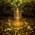 Lawn Social Solar Lanterns Outdoor Waterproof, Flamingos Metal Hanging Solar Lights for Outside, Garden Decor Birthday Gifts for Women Mom Grandma, Outdoor Lantern for Patio Yard Balcony Porch