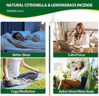 KICKOUTOR® Mosquito Repellent Outdoor Patio 120 PCS Citronella Oil Mosquito Incense Sticks Natural Organic Mosquito Barrier Mosquito Repeller for Backyard Travel Camping Indoors Gnat Mosquito Control