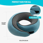 Travel Pillow uses Memory Foam to Support Neck Comfort, car Travel, Compact,Airplane Sleep Pillow Peacock Blue