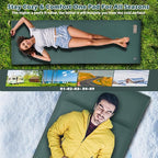 Sleeping Pad for Camping, Self Inflating Camping Pad with Pillow, 3.14" Compact Thick Memory Foam Camping Mattress Pad, Travel Portable Camp Sleeping Mat with Built in Pump