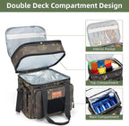 Tactical Lunch Box, Large Expandable Insulated Lunch Bag, Durable Waterproof Leakproof Cooler Bag for Adults/Men/Women/Work Outdoor Picnic Trips, 20 Cans/15 L, Black-Camo, HSHRISH