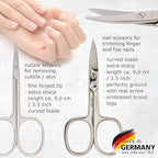 3 Swords Germany - brand quality 8 piece manicure pedicure grooming kit set synthetic leather case red - Made in Germany