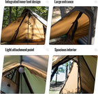 OneTigris Tetra Ultralight Tent, Upgraded, 1-2 Person, Waterproof, 3 Season, Ideal for Camping Hiking Trekking Backpacking Bushcraft