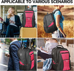 52L Extra Large Travel Backpack, 18.4 Inch Travel Laptop Backpack, Multiple Pockets 55L Carry on Backpack with USB Port, TSA Friendly Water Resistant College School Business Bag for Women, Red