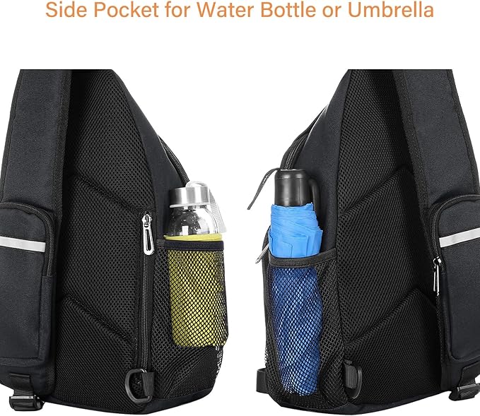 MOSISO Sling Backpack Bag, Crossbody Shoulder Bag Travel Hiking Daypack Chest Bag with Front Square Pocket&USB Charging Port