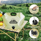 Camping Water Jug 2.1 Gallon Collapsible Water Container Portable Water Bag for Travel Outdoor Hiking BPA Free Lightweight (Beige (2.1Gal), 1)