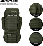 Mardingtop 60L Military Internal Frame Backpack for Hiking,Camping,Hunting,Rucksack Backpack with Rain Cover