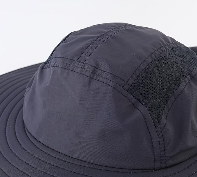 Home Prefer UPF 50+ Mens Wide Brim Fishing Hat with Neck Flap Sun Hat for Men Women Sun Protection Cap