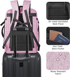 Carry On Backpack, 40-50L Travel Backpack for Men & Women, Expandable Backpack For Airplanes, 17 Inch Laptop Backpack, Luggage Suitcase 40L Daypack Lightweight Business Weekender Bag, Light Pink