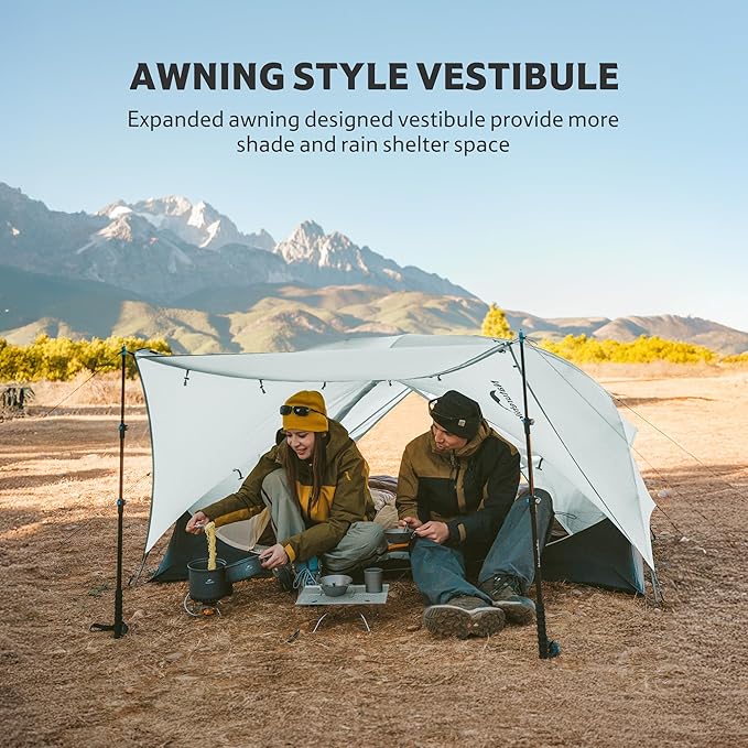 Naturehike Mongar UL 1-2 Person Backpacking Tent,15D Nylon Waterproof Ultralight One Person Two Person Tent with Footprint