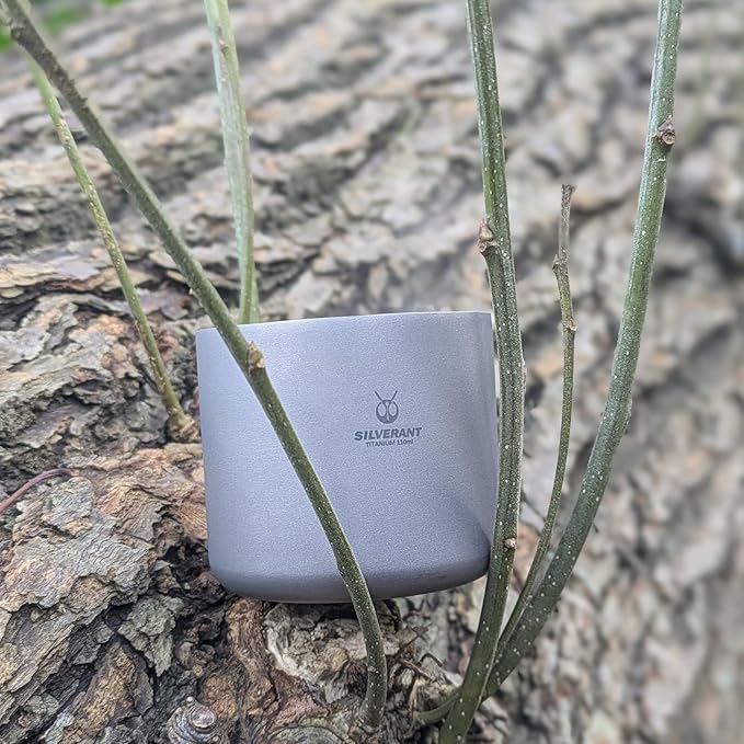 Camping Mug Titanium Double Wall Coffee Tea Cup (110ML Double-Wall Cup)