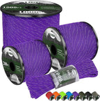 X XBEN Paracord Reflective 1000lb, 50/100/200/500/1000ft 4mm, 13 Strand Parachute Spool Cord, Heavy Duty Paracord Rope for Camping, Fishing, Hiking, Hunting, DIY Crafts, Purple