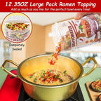 Dried Ramen Toppings Dehydrated Vegetables – 9 Mixed Vegetable Green & Red Bell Peppers, 12.35oz Natural Dried Veggie Flakes for Ramen Noodles, Camping Food Emergency Supply, Soups, Vegan