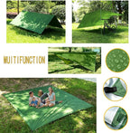 Oversized rain Tarpaulin,Camping Hammock with Mosquito Net Rain Fly Heavy Duty Tree Strap,Single Double Hammock Tent Waterproof Rainfly Set,Camping Backpacking Backyard Patio Hiking Travel Outdoor