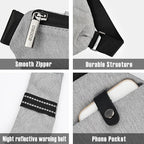 Anti Theft Crossbody Bags Sling Bag for Women Men Waterproof Wander Bag for Sports and Travel. (1.0Light Grey, Large)