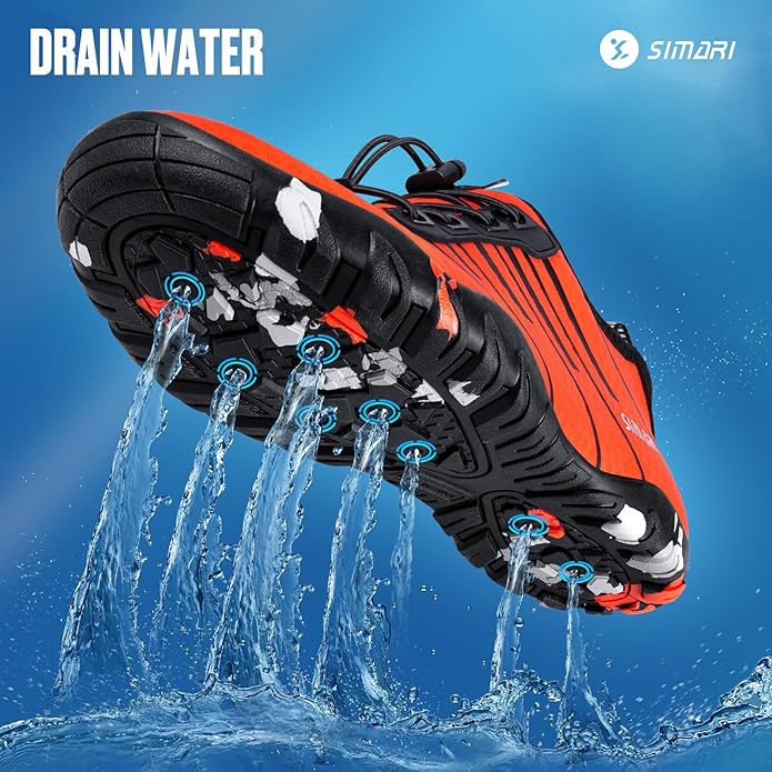 SIMARI Water Shoes for Women Men - Barefoot Quick-Dry Aqua Socks | Lightweight Swim Shoes for Surfing, Swimming, Beach Sports, Kayaking, Diving | Non-Slip Design