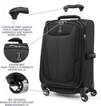 Travelpro Maxlite 5 Softside 2pc Set Expandable Carry On Luggage with 4 Spinner Wheels/Soft Underseat Tote, Lightweight Suitcase, Men and Women, Black