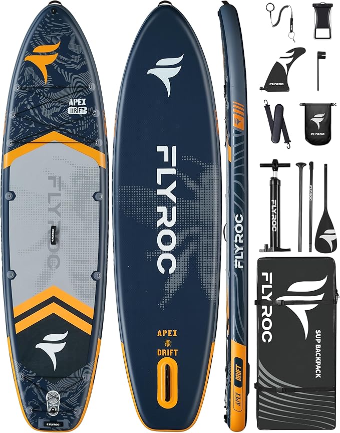 11'6x35'' Extra Wide Inflatable Paddle Board, 450lb Capacity Stand Up Paddle Board for Adults (x3), Stable Inflatable SUP, All Skill Levels, 3 Handles, 100L Backpack, 3PCS Paddle, 5L Dry Bag