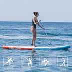 UPWELL 11’6”/11'2”/11'/10'8”/10'6”/10'2” Inflatable Stand Up Paddle Board with sup Accessories Including Backpack, Repairing Kits, Non-Slip Deck, Leash, 3 Fins, Paddle and Hand Pump