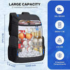 Maelstrom Backpack Cooler,36 Can Cooler Backpack,Soft Cooler Bag Insulated Leakproof,Lightweight Ice Chest Backpack,Travel Cooler Lunch Backpack for Camping,Hiking,Beach,Black