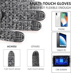 Achiou Winter Gloves, Glove for Men Women, Upgraded Touch Screen Texting Warm Running with Thermal Soft Knit Lining