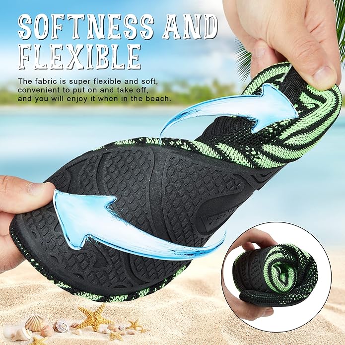 ANLUKE Womens Mens Water Shoes Barefoot Quick-Dry Aqua Socks for Beach Swim Surf Water Sport