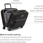 TUMI - Alpha Compact 4 Wheeled Brief - Rolling Carry On Briefcase. Laptop Bag for Commuting and Travel - Black