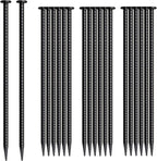 16 Inch Rebar Stakes 20 Pack Heavy Duty Ground Anchors 1/2 Inch Diameter Galvanized Steel Asphalt Anchoring Metal Spikes for Speed Bump, Parking Curb and Camping Tent