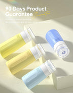 Morfone 16 Pack Silicone Travel Bottles Set for Toiletries TSA Approved Travel Containers Leakproof Squeezable Refillable Accessories 2oz 3oz for Shampoo Conditioner Lotion Liquids (Yellow Blue)