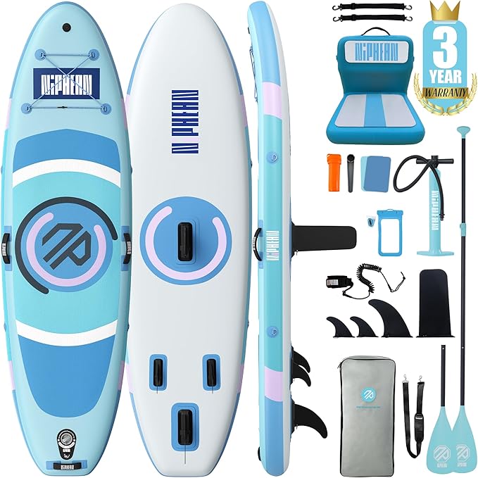 Niphean（Ultra-Light）Inflatable Paddle Board with (Beginner Friendly) StabilTrac Fin and Durable SUP Accessories, 10' Stand Up Paddle Boards for Adults & Youth, Versatile Yoga Paddle Board, Gift Ideas