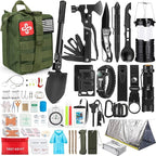 Survival Kit, 250Pcs Survival Gear First Aid Kit with Molle System Compatible Bag and Emergency Tent, Emergency Kit for Earthquake, Outdoor Adventure, Hiking, Hunting, Gifts for Men Women