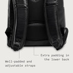 Nordweg Leather Laptop Backpack NW074B – Lightweight Daypack for Work, Travel & College – Fits Laptops up to 15.6” (Black)