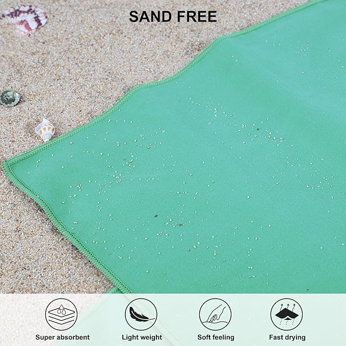 Rainleaf Microfiber Towel Perfect Travel & Gym & Camping Towel. Quick Dry - Super Absorbent - Ultra Compact - Lightweight. Suitable for Trip, Beach, Shower, Backpacking, Pool