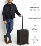 TUMI Alpha Continental Dual Access 4-Wheeled Carry-on Luggage - Rolling, Lightweight Suitcase - Secure Suitcase with Lock