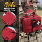 Upgrade Molle Rip Away Ifak Pouch, Tactical Small Belt First Aid Pouch Medical Utility EMT Pouch Only