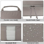 Extra Large Compression Packing Cubes for Travel Essentials, 2 Set Expandable Travel Cubes for Packing Compression Bags Luggage Suitcase Organizer, Khaki