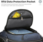 Swissdigital Design TSA Business Laptop Backpack For Men,Travel Backpack With USB Charging Port,College Tech Backpacks With RFID Pockets Presents For Men Fits 15.6 Inch Computer Blue | J16BT-12