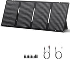Portable Solar Panel 60W Foldable Solar Charger with DC/USB C/USB A Output DC Cable for Solar Power Station Power Bank Phone Laptop Outdoor Camping RV Road Trip