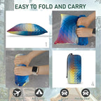Camping Pillow Shredded Memory Foam Travel Pillows for Sleeping Compressible Lightweight Camp Pillow Washable Backpacking Pillow for Camping & Hiking Firm Supportive Small Pillow for Travel