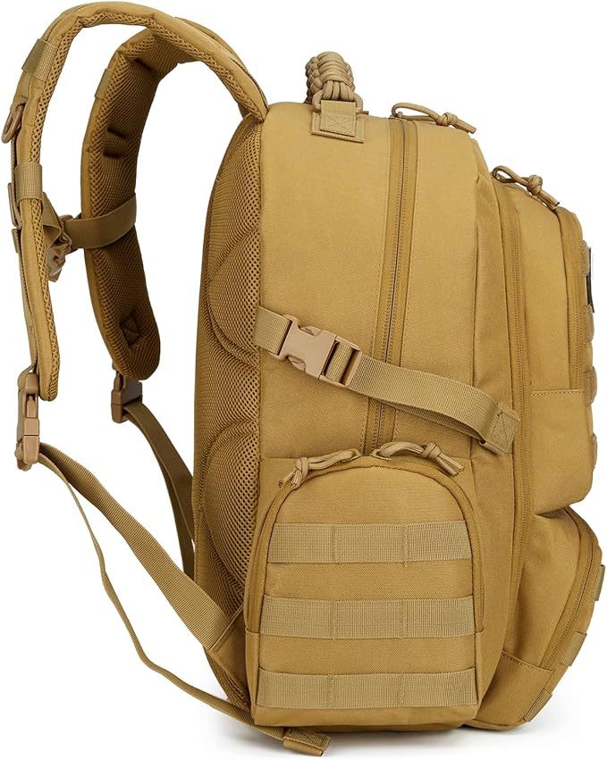 30L Military Tactical Backpack for Men 3 day Assault Pack Molle Daypack Army Hiking Rucksack (Khaki)