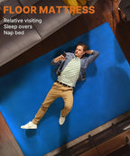 4 Inch GAIALOOP Extra Thick Memory Foam Camping Mattress, Roll Up Floor Sleeping Mat Camp Cot Mattress Pad Travel Camping Couch Bed for Guest Adults Side Sleepers