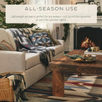 Pendleton Wool Blanket - Camping Blanket with Leather Strap Carrier - Plaid, Soft, Virgin Wool, Backpacking Blanket for Warmth and Comfort, Outdoor Adventures, Travel, Picnics, and Cozy Home Comfort