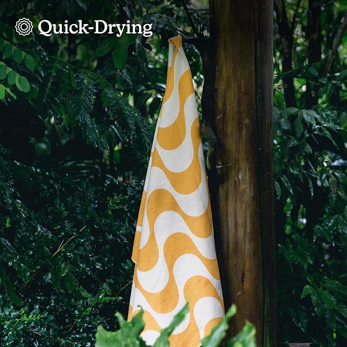 Nomadix Original Towel - Perfect for Beach, Pool, Travel, Camping, Yoga - Made with Recycled Materials - Super Absorbent - Sand Resistant - Copacabana Mango - 72.5x30