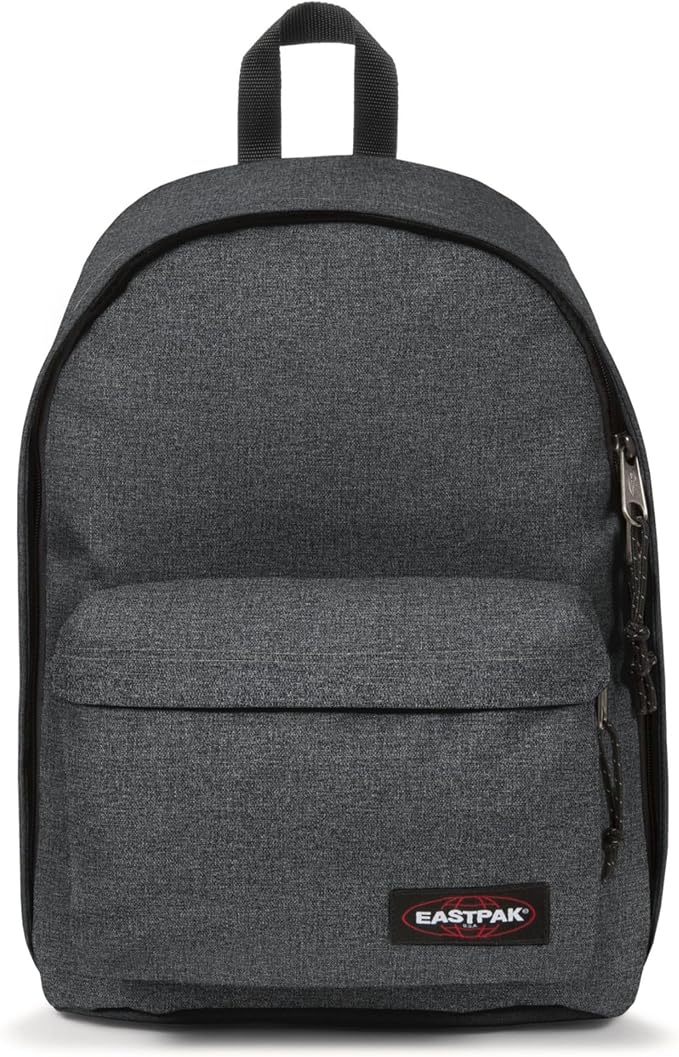 EASTPAK Out Of Office – 31L Backpack with Dual Compartments, 16” Laptop Sleeve, Security Pocket, Bottle Holder & Air Mesh Straps, Black Denim