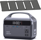 Portable Power Station 300W (600W Surge) with 40W Solar Panel, 192Wh Solar Generator with LiFePO4 Battery, 5.5 lb Power Bank for Laptop and Emergency Backup